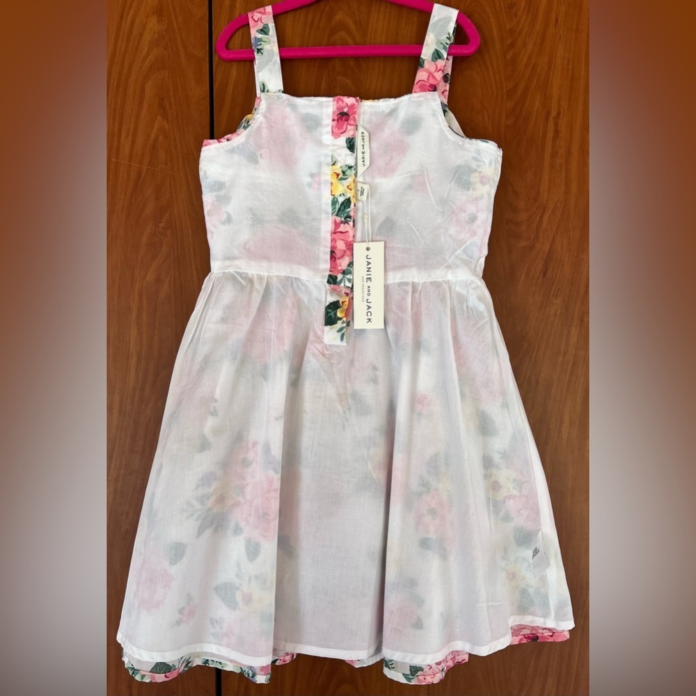 JANIE and JACK - Floral Cotton Girl Dress (Size 7) NWT - Picture 3 of 5
